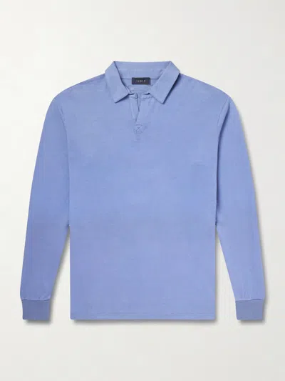 Sease Supima Cotton-jersey Polo Shirt In Blue