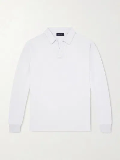 Sease Supima Cotton-jersey Polo Shirt In Gray