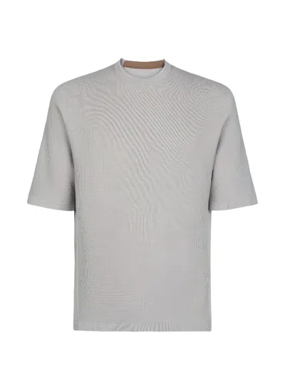 Sease Textured Short-sleeve T-shirt In Gray