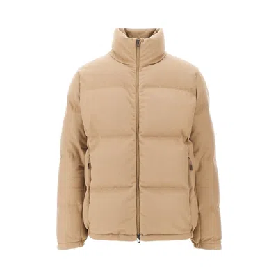 Sease 'tribeca' Chevron Twill Down Jacket In Sand