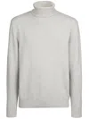 Sease Turtle Coarsehair Grey Cashmere Sweater In Gray