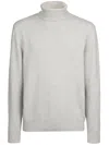 Sease Turtle Coarsehair Grey Cashmere Sweater In Gray
