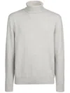 Sease Turtle Coarsehair Grey Cashmere Sweater In Gray