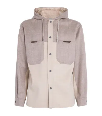 Sease Virgin Wool Hoodie In Beige