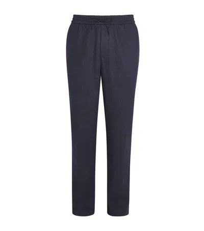 Sease Virgin Wool Mindset Slim Trousers In Navy