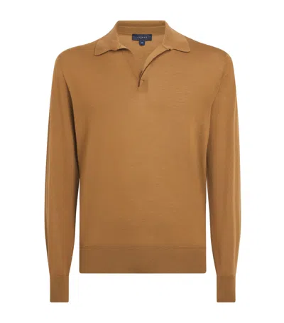 Sease Virgin Wool Polo Shirt In Brown