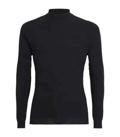Sease Virgin Wool-blend High-neck Sweater In Blue