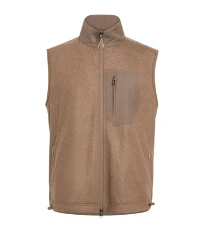 Sease Virgin Wool-cashmere Explorer Gilet In Brown