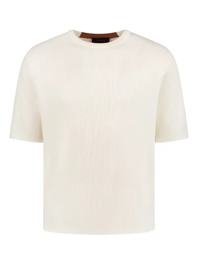 Sease Waffle Short-sleeve T-shirt In White