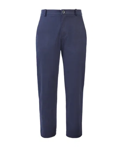 Sease Waistband Loop Casual Pants In Blue
