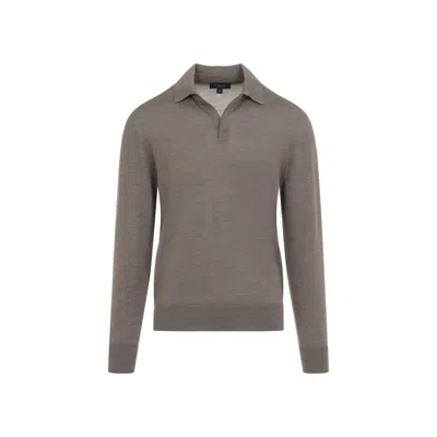 Sease Wombat Ultra Fine Virgin Wool Polo In Neutral