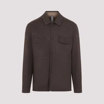 Sease Wool-blend Shirt Jacket In Brown