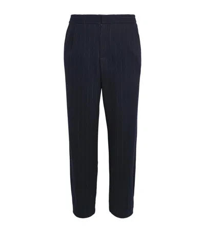Sease Wool-cashmere-blend Pinstripe Trousers In Blue