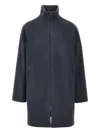 Sease Zip Coat In Blue