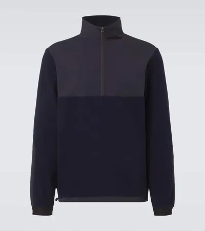 Sease Zipped Skipper Wool-blend Sweater In Blue