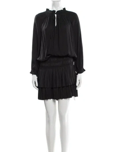 Pre-owned Seashell Bikini Mock Neck Mini Dress In Gray