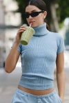 Seashell Sofie High-neck Pullover In Blue