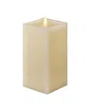 Seasonal Classic Motion Flameless Square Candle, 3x7 In Ivory