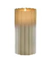 Seasonal Decor Sutton Fluted Motion Flameless Candle 5x7 In Ivory