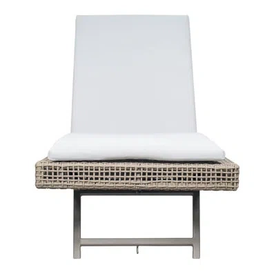 Seasonal Living Archipelago 75" Long Reclining Single Chaise With Cushion In Warm Gray,light Gray