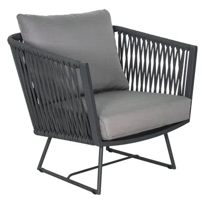 Seasonal Living Archipelago Patio Chair With Cushions In Dark Gray