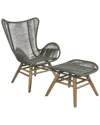 Seasonal Living Explorer Oceans Neptune Chair And Ottoman In Brown
