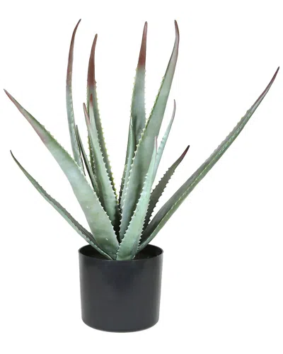 Seasonal Llc 20in Artificial Potted Aloe Plant In Green