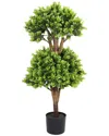 Seasonal Llc 35in Artificial Potted Boxwood Double Ball Topiary
