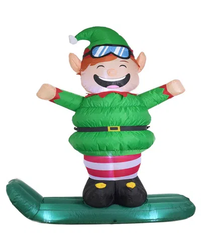 Seasonal Llc Elf On Snowboard 60in