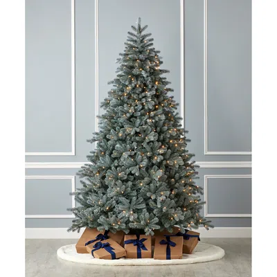 Seasonal Llc Blue Spruce 7.5' Tree Warm White Led Lights In Green