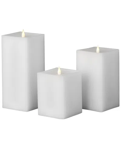 SEASONAL LLC SEASONAL LLC CLASSIC MOTION FLAMELESS SQUARE CANDLE 3PC SET