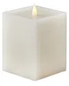 Seasonal Llc Classic Motion Flameless Square Candle In White
