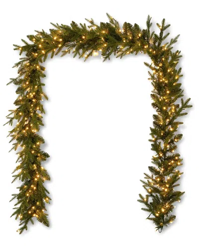 Seasonal Llc Seasonal Decor Dandan Pine 9' Pre-lit Pe Mixed Pvc Garland