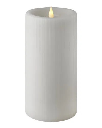 Seasonal Llc Esme Fine Ribbed Motion Flameless Candle In White