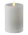 Seasonal Llc Esme Fine Ribbed Motion Flameless Candle In White