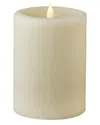 Seasonal Llc Esme Fine Ribbed Motion Flameless Candle In White