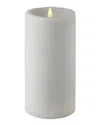 Seasonal Llc Esme Fine Ribbed Motion Flameless Candle In White