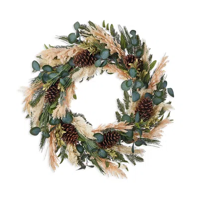 Seasonal Llc Eucalyptus And Pampas 30 Wreath