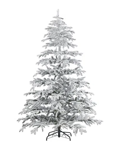 Seasonal Llc Jackson Flocked Pine 7.5ft Tree In Green
