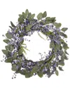 Seasonal Llc Millie 26in Wreath With Artificial Callicapra Berry & Eucalyptus
