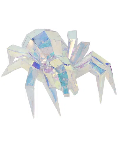 Seasonal Llc Prismatic 13.78in Iridescent Spider With Led Lights In Multi