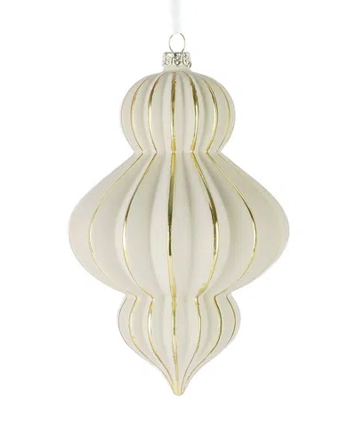 Seasonal Llc Seasonal Decor Gesso Finial Glass Ornament 100mm Set Of 3