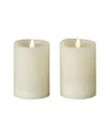 Seasonal Llc Set Of 2 Classic Motion Flameless Candles In White