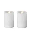 Seasonal Llc Set Of 2 Classic Motion Flameless Candles In White