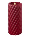 Seasonal Llc Swirl Motion Flameless Candle In Red