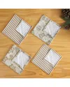 Seasons Gingerbread & Stripe 4pc Kitchen Towel Gift Set In Multi