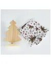 Seasons Tree & Snowflake Kitchen Towel & Wooden Tree Gift Set In Multi