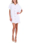 Seaspice Button Down Cotton Dress In White In White