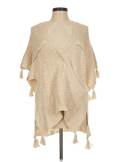 Pre-owned Seaton Poncho In Brown