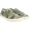 Seavees Baja Sneakers Mens Green Camo Canvas Slip-on Comfort Shoes Jobb2253 In Green